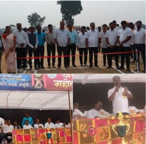तिन्ही गावाच्या संयुक्त विद्यमाने भव्य क्रिकेट स्पर्धा आयोजित भविष्य उज्वल करण्यासाठी खेळ आणि शिक्षणाला महत्त्व द्यावे - मा. अनील दहिवले