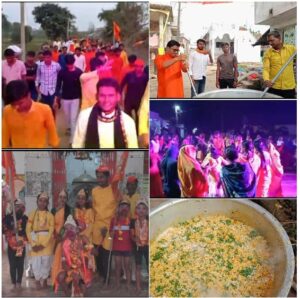 मौजा रामपूर येथे मारोती चॅरिटेबल ट्रस्ट द्वारा तीन दिवसिय श्रीराम प्राणप्रतिष्ठा सोहळा थाटामाटात संपन्न