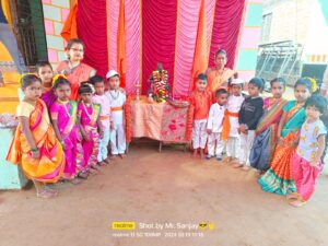 अंगणवाडी चिराठी व चिराठी ग्रामस्थ यांच्या संयुक्त विद्यमाने ३९४ वी शिवजयंती उत्साहात साजरी