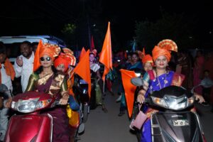 गुढीपाडव्यानिमित्त प्रयास सखी मंच घुग्घुसतर्फे भव्य दुचाकी रॅली.