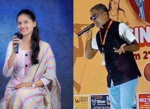 नायगाव ची कु.संस्कृती भेदेकर.व नरसी चे श्यामसुंदर गायकवाड.यांनी भक्ती गिते गाऊन रसिकांचे मनें जिंकली...!
