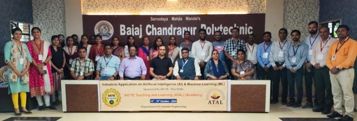 बजाज चंद्रपूर तंत्रनिकेतन मध्ये “फॅकल्टी डेव्हलपमेंट कार्यक्रमाचे” सत्र संपन्न