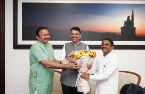 पनवेलचे आमदार प्रशांत ठाकूर व उरणचे आमदार महेश बालदी यांनी घेतली मुख्यमंत्री देवेंद्र फडणवीस यांची शुभेच्छा भेट.