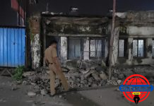 अलिबाग स्थानकातील स्लॅब कोसळला